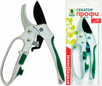 Секатор Профи, инструмельная сталь, храповый механизм 06-180, ТехноЭкспорт