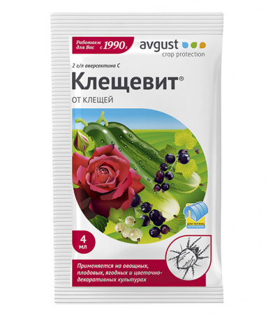 Защита от клещей, Клещевит, 4мл, Август