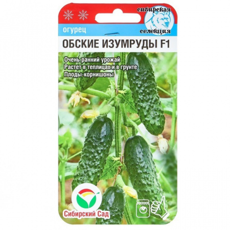 Огурец Обские изумруды F1, 7шт., ЦП, Сибирский Сад