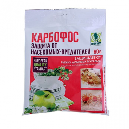 Защита от насекомых-вредителей, Карбофос, 60г., ТехноЭкспорт