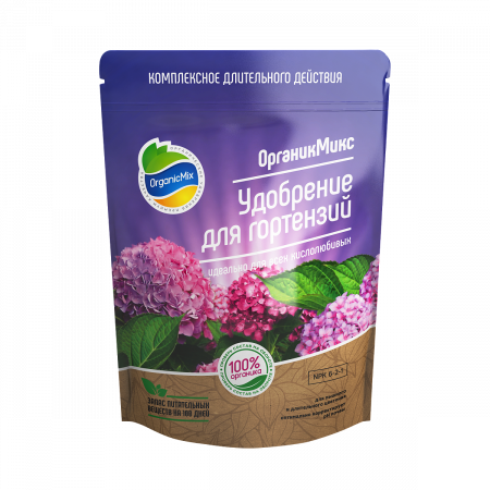 Комплексное натуральное удобрение, Для гортензий, 800г., Органик микс