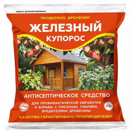 Антисептическое средство Железный купорос, 250гр, Агровит