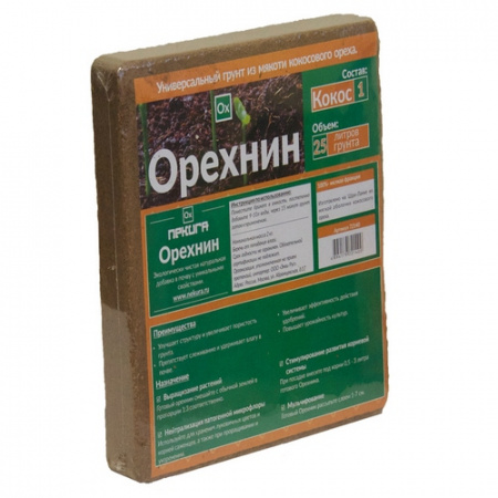 Кокосовый брикет Орехнин 25л Некура