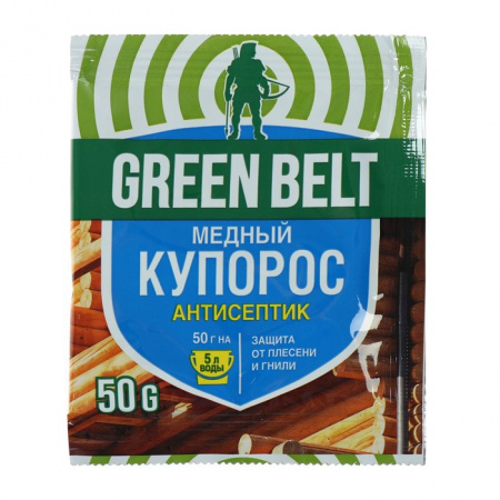 Антисептик от плесени и гнили Медный купорос 50г Грин бэлт