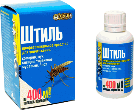 Штиль, Профессиональный средство для уничтожения тараканов,мух,блох,клещей,муравьев, 50мл, Гарант