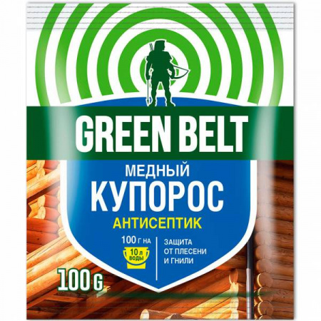 Антисептик от плесени и гнили Медный купорос, 100г, Грин бэлт