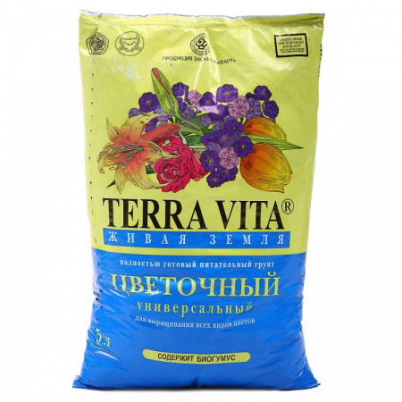 Грунт цветочный Живая Земля 5л Терра вита