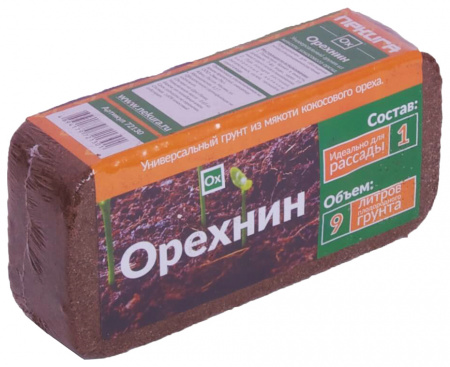 Кокосовый брикет Орехнин 9л Некура