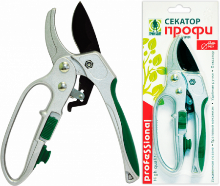 Секатор Профи, инструмельная сталь, храповый механизм 06-180, ТехноЭкспорт