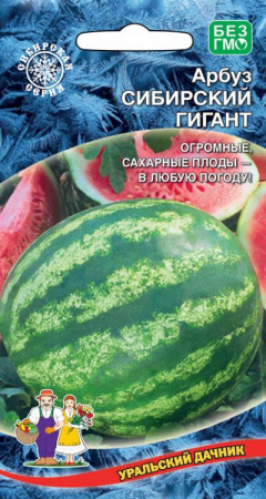 Арбуз Сибирский гигант, 10шт., ЦП, Уральский дачник